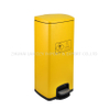 Hospital Used Mask Collection Pedal Indoor Yellow Wastebin