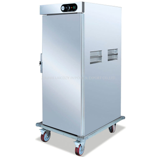 Hotel Kitchen Equipment Stainless Steel 2 doors Mobile Electric Food Warmer Cabinet Trolley