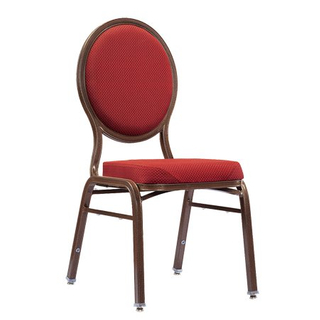 Flexible back aluminum chair for hotel and restaurant with stackable