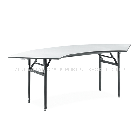 Hotel Restaurant PVC Plywood Top Annular Banquet Table 
