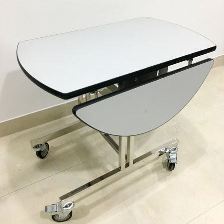 foldable room service trolley with hot box for hotel