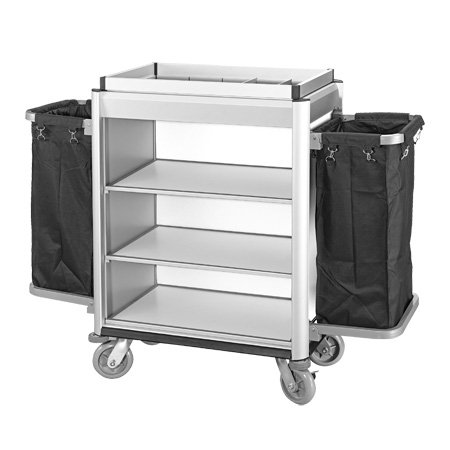 Hotel Aluminum Housekeeping Maid Cleaning Trolley