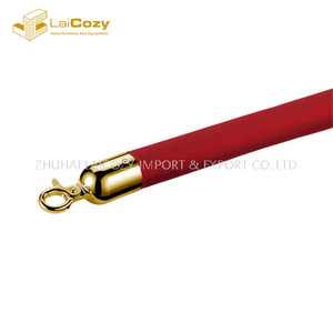Crowd Control Red Polished Hook Stanchions Barrier Rope 