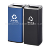 Stainless steel 60L double indoor dustbins