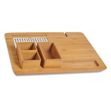 Hotel Guest Room Light Color Bamboo Kettle Tray Welcome Tray