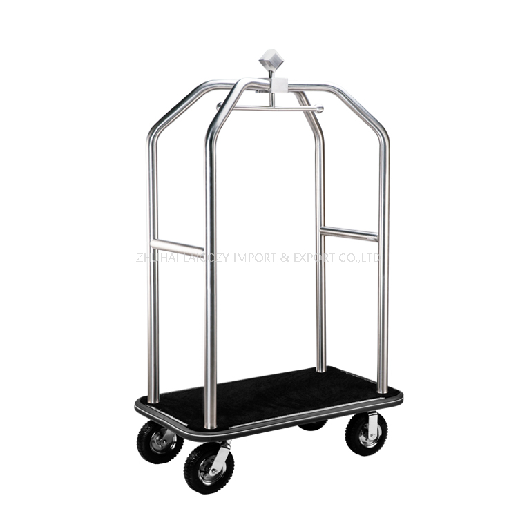 304 Stainless Steel Hotel Concierge Birdcage Luggage Trolley 