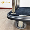 Hotel Lightweight Black Carpet Movable Luggage Bellman Trolley