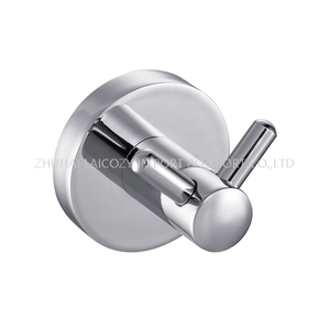 Good Quality Bathroom 304 S/S Double Robe Hook for Hotel Guestroom