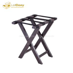 Strong Hotel Bedroom Solid Wood Finish Foldable Baggage Rack