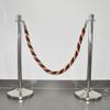 crowd control barrier poly rope with polished stainless steel hook