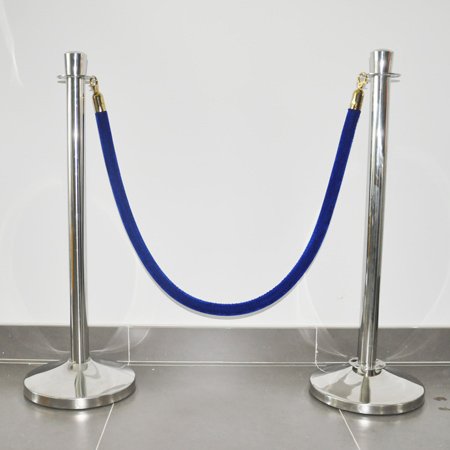 Red velour ropes with golden hooks for stanchion