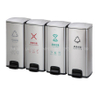 Stainless steel classified pedal indoor dustbins 4*30L