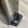 Hotel durable black color pedal indoor bathroom dustbins