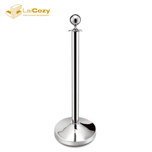 Polished stainless steel crowd control stanchion posts barrier