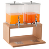 Popular BARREL double glass Tower Juice drinks dispenser