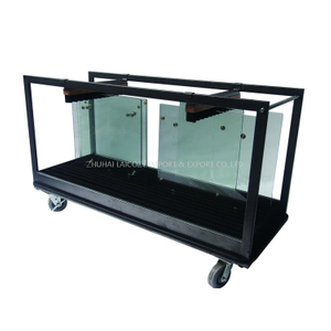 Factory Wholesale Heavy Duty Hotel Restaurant Buffet Table Glass Trolley