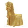 Luxury fabric hotel banquet chair cover with back tie
