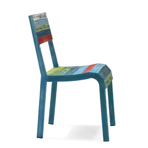 Outdoor powder coated steel hotel restaurant dining chair