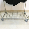 stainless steel laundry cart with black bag for hotel