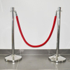 Velour Rope with Blue Color Polished Finish Hook Used on The Crowd Control Queue Pole Barrier Stanchion Post