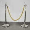 Crowd control barrier twisted stanchion poly ropes for event