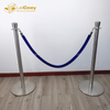 Crowd control polished hotel stanchion barrier Velour rope 