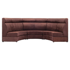 Modern fabric upholstered semi circle dining sofas for restaurant 