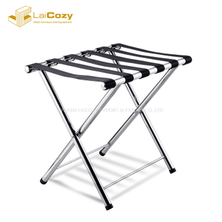 Custom Hotel Folding Stainless Steel Suitcase Luggage Rack