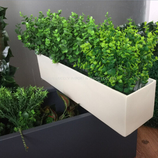 Customized Factory Wholesale Garden Flowerpot Fiberglass Lightweight Cement Rectangular Planter Box