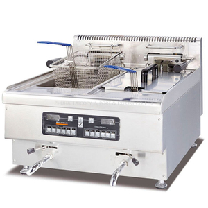 Counter Top Commercial Stainless Steel Electric Deep Fryer Machine with 2 Tanks 2 Baskets