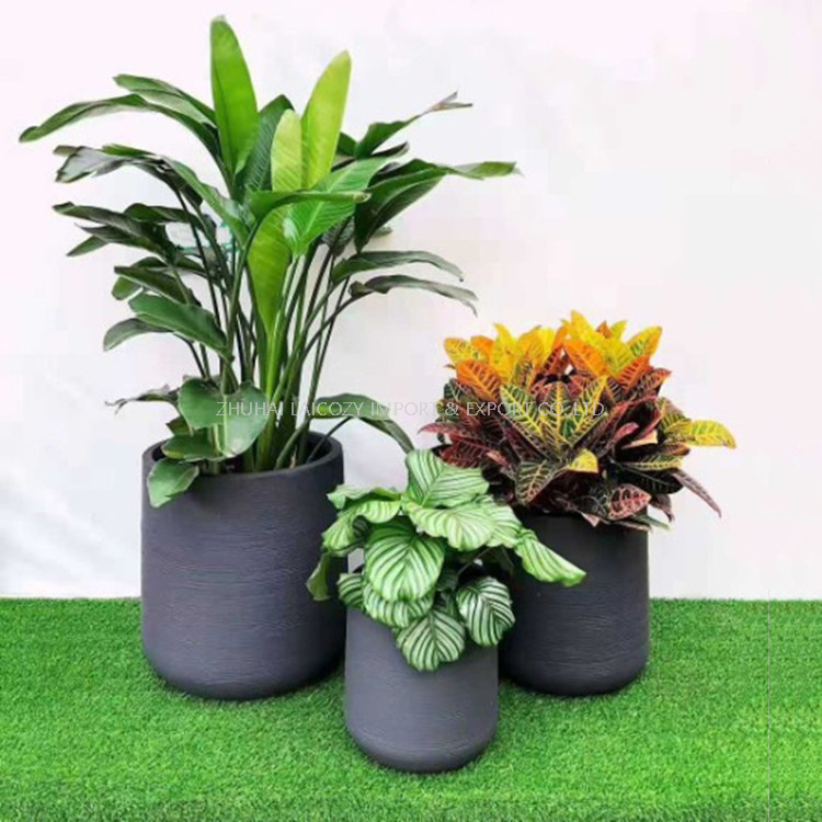 Customized Factory Wholesale Garden Flowerpot Fiberglass Lightweight Cement Planter Box