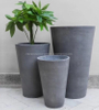 Customized Flower Pot Fiberglass Cylinder Cement Planter Box