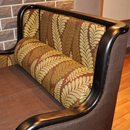 Modern Steel Frame Upholstered Dining Sofa for Restaurant 