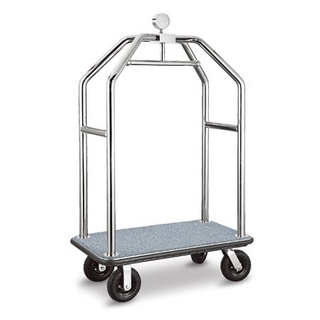 304 Stainless Steel Hotel lobby movable wheeled Luggage Cart 