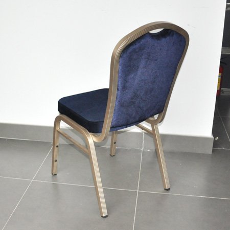 Stackable aluminum chair for hotel banquet