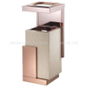 Hotel lobby rose gold marble indoor dustbins 