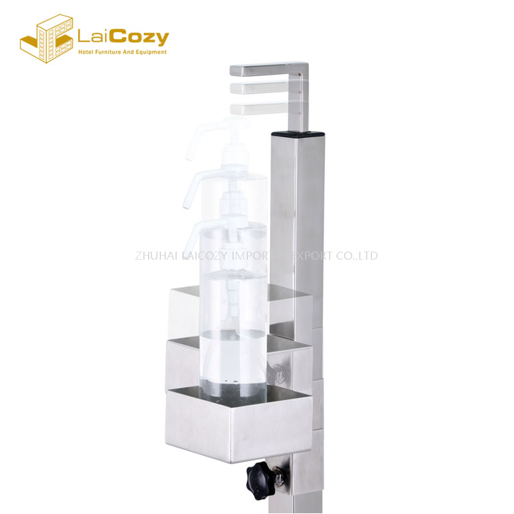 Stainless Steel Foot Pedal Hand Sanitizer Dispenser Stand 
