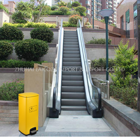 Hospital 30L Yellow Stainless Medical Waste Used Mask Pedal Dust Bin 