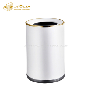 Hotel Double Layer Indoor Metal Room Dustbins