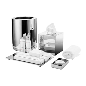 Luxury Hotel Dustbin Tissue Box Bathroom Set 