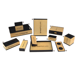 Westin wooden MDF star hotel desktop leather set